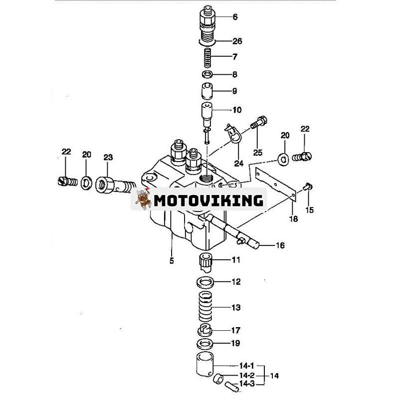 Bränsleinsprutningspump 094500-7920 för Mitsubishi Engine S3L2 S3L2-Y1SCME