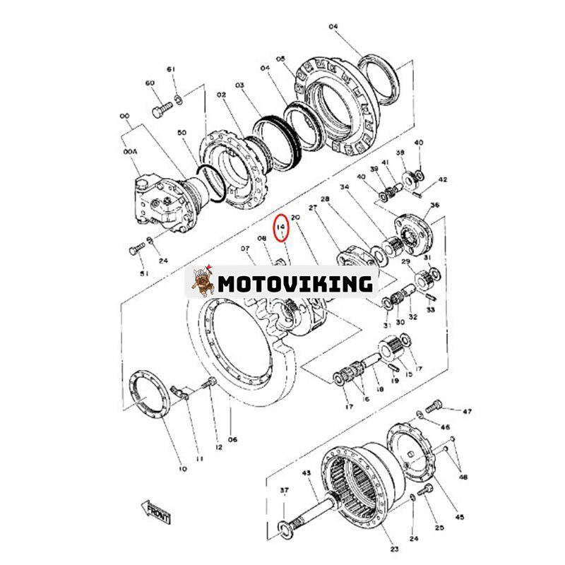 Planet Pinion Carrier Assembly 1009857 för John Deere grävmaskin 693D 690D 690DR 793D 790D