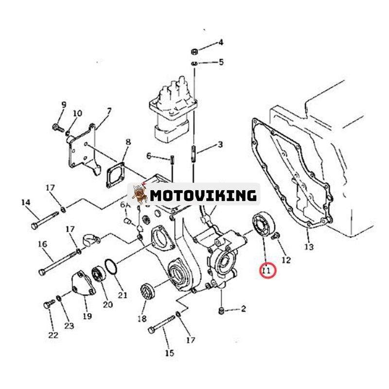 Kullager YM24101-063050 för Komatsu Engine 3D72-1 3D84-1 3D75-1