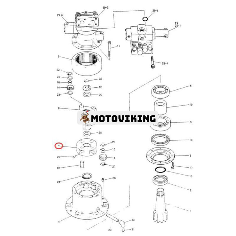 Svängmotor 2ND Planet Carrier Assembly 2413N460 för Kobelco Grävmaskin SK60 SK60-3 SK60-4