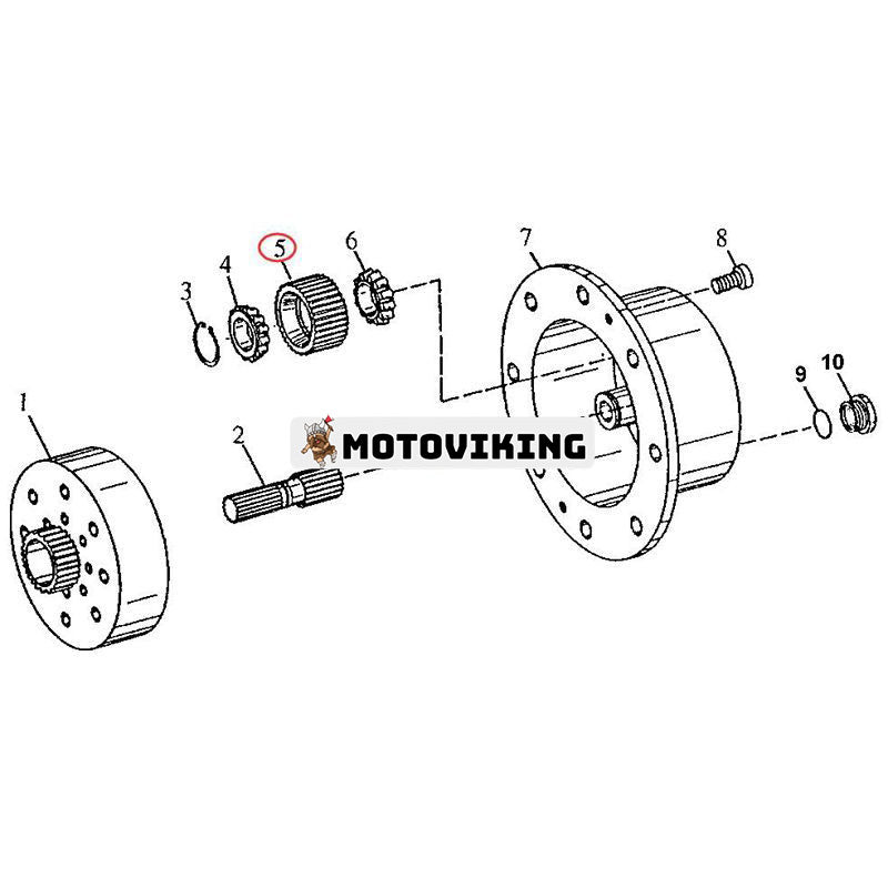 Planet Gear L100241 för John Deere 3215 3220 3415 3420 3800 6010 6020 6110 6120 6200 6210 6220 6300 6310 6500 6603