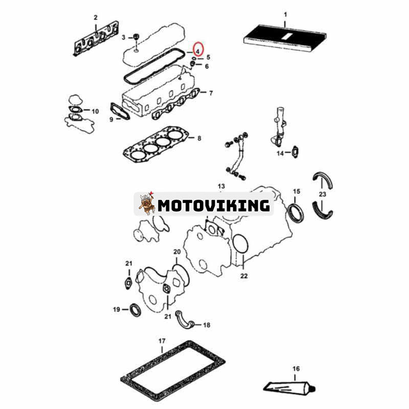 Ventilkåpspackning 6631877 för Bobcat minilastare 843 853 1213