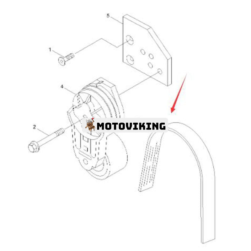 Kilrem 3911563 för Hyundai Grävmaskin R280LC R290LC R290LC-3 Lastare HL17C
