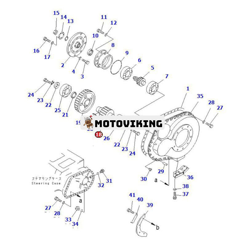 Pinion 175-27-31233 för Komatsu schaktare D155C-1D D155C-1P D150A-1 D155A-2A D155A-1 D155A-2 D155S-1 D155W-1