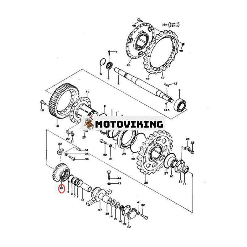 Mutter 170-27-12232 för Komatsu schaktare D85A-21 D85A-12 D85A-18 D80A-12 D80A-18 D80E-18 D80P-12 D85P-21A D85E-21