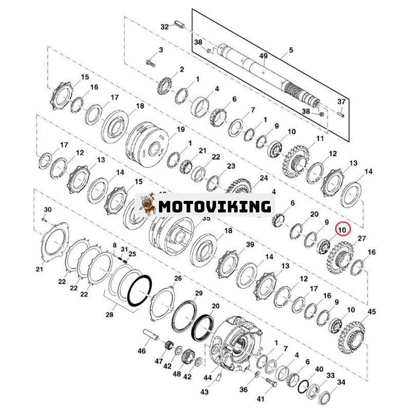 Kullager RE67949 för John Deere 2704 2854 2904 3204 8100 8220 8300 8330 8420T 8430 8520T 8R230 8R250 8R310 8R340