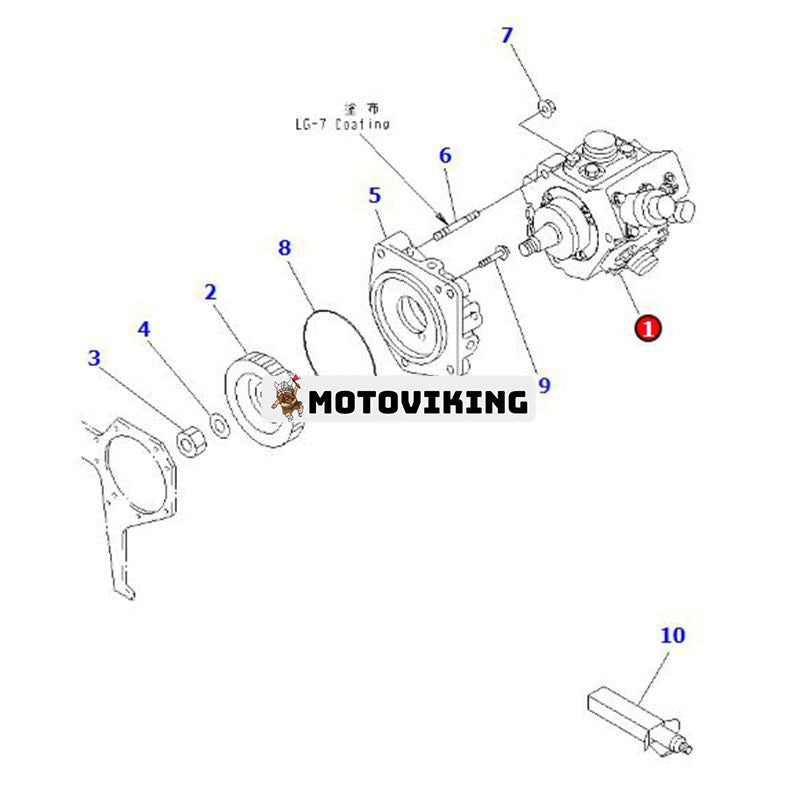 Bränsleinsprutningspump 6271-71-1110 för Komatsu Engine SAA4D95LE WA100M-6 WA150PZ-6 WA90-6 PC118MR-8 PC88MR-8 PW98MR-8