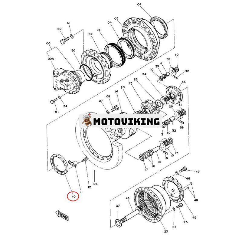 Mutter 3032083 för Hitachi grävmaskin EX200LC EX200 EX200K EX220 RX2000