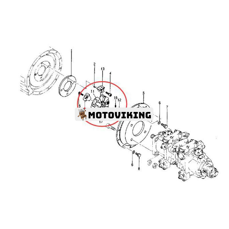 Kopplingsenhet 099-6094 för Caterpillar CAT grävmaskin E240B E240C EL240B EL240C