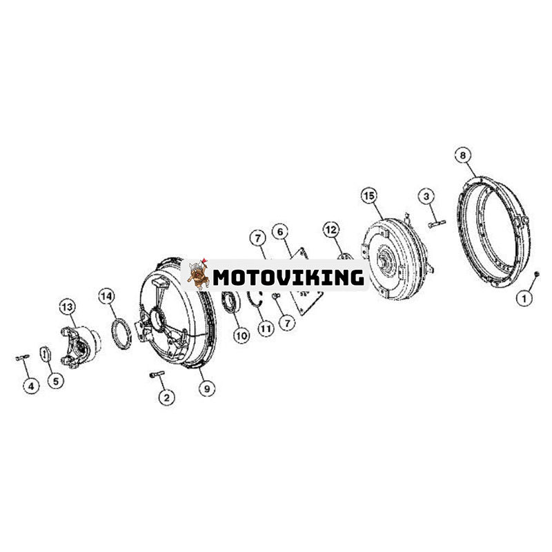 Momentomvandlare 4168 030 262 för ZF Transmission 4WG130 4WG160