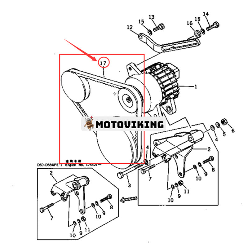Kilrem 04120-31953 för Komatsu NH-220-CI-2N NH-220-CI-2L motor