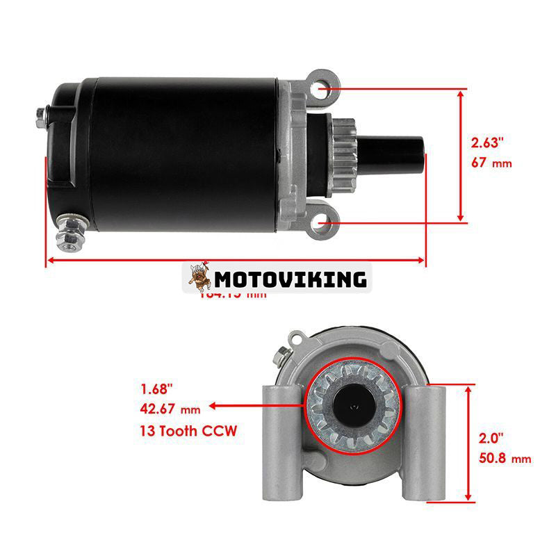 Startmotor för Kohler 1209804 1209808 1209813 1209815 1209815S 1209820 1209822 New Holland K0H1209822 K0H1209822S