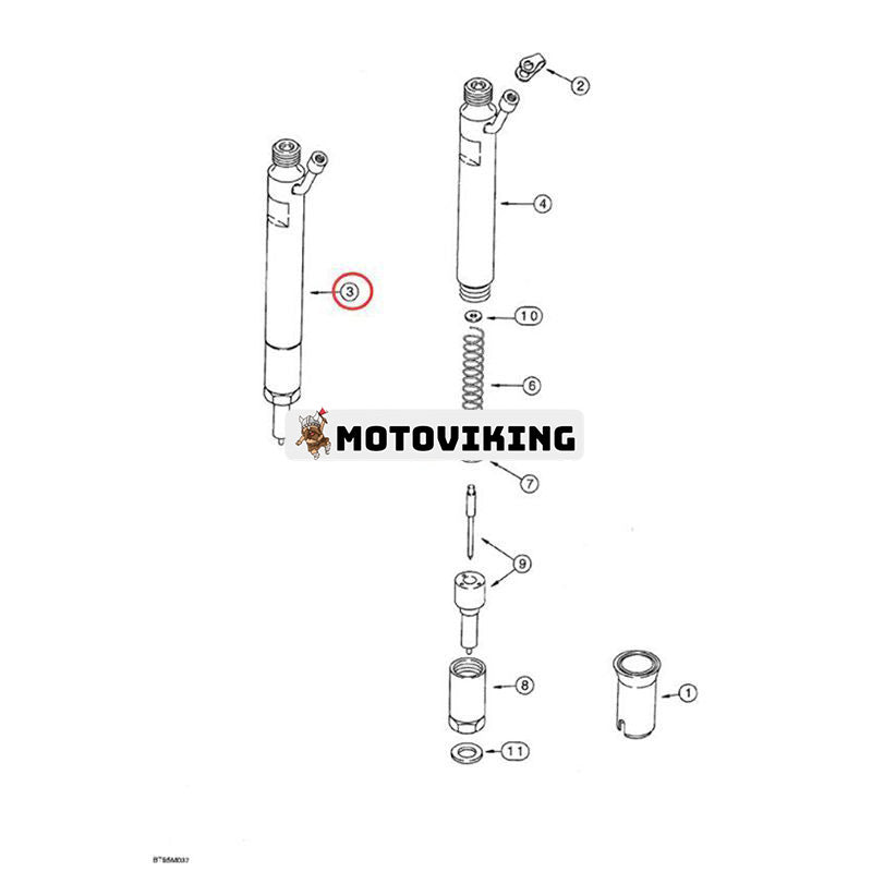 Injektorenhet JR930525 för CASE Engine 6831T Traktor 7220 7230 7240 7250