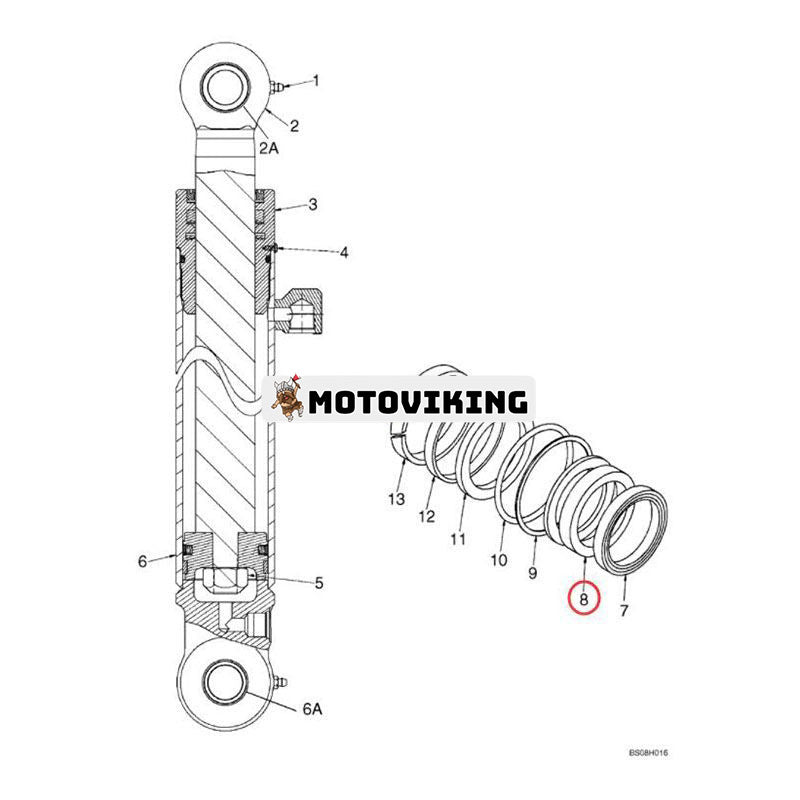 Ripper Loader Clam Cylinder Seal Kit 1542875C1 för CASE 580M 580N 580SM 580SN 650K 750K