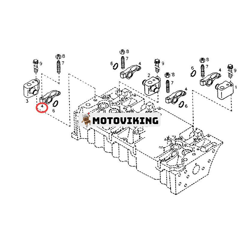 Vipparm 04204023 för Hyundai hjullastare HL720-3 HL7303 HL730TM3