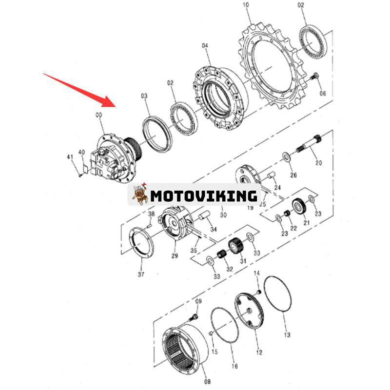 Reseväxellåda med motor 9224123 för Hitachi grävmaskin ZR240JC ZX70 ZX70-HHE ZX80LCK
