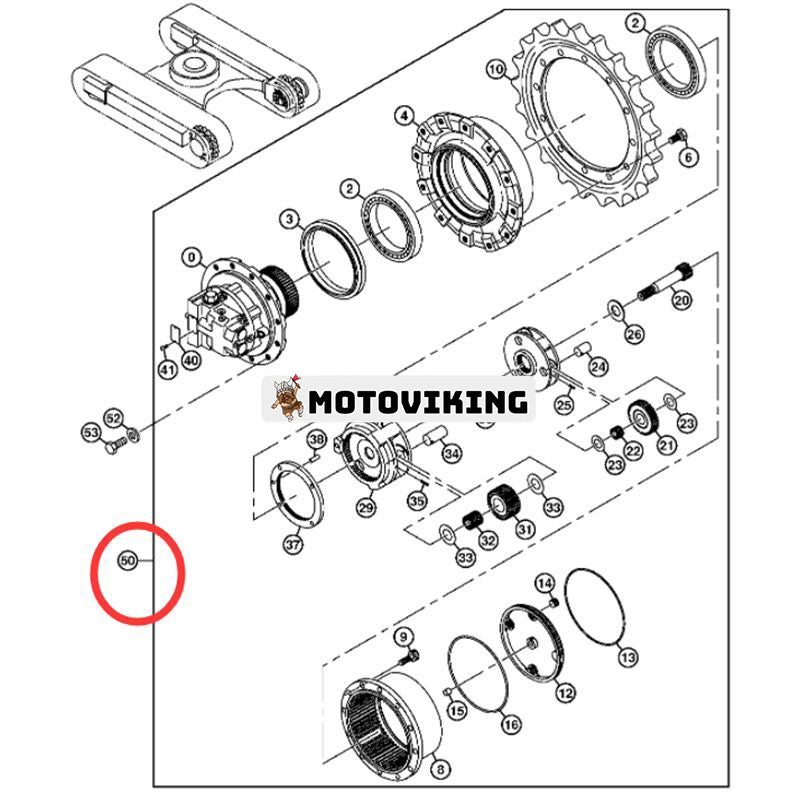 Reseväxellåda med motor 9224241 för John Deere grävmaskin 75C