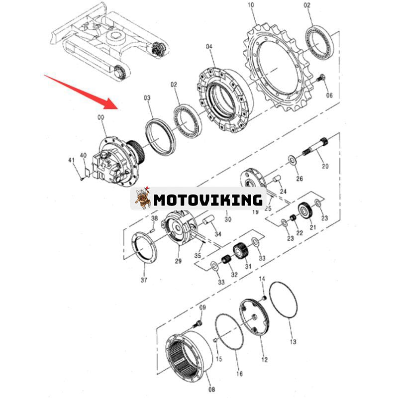 Reseväxellåda med motor 9224241 för Hitachi grävmaskin ZX70 ZX75UR ZX80LCK ZX85US-HCME