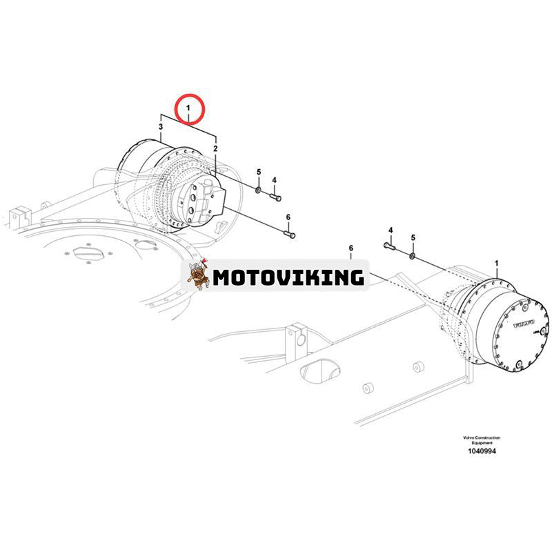 Resväxellåda med motor VOE14566400 för Volvo grävmaskin EC290C EC330B EC360B EC380DHR
