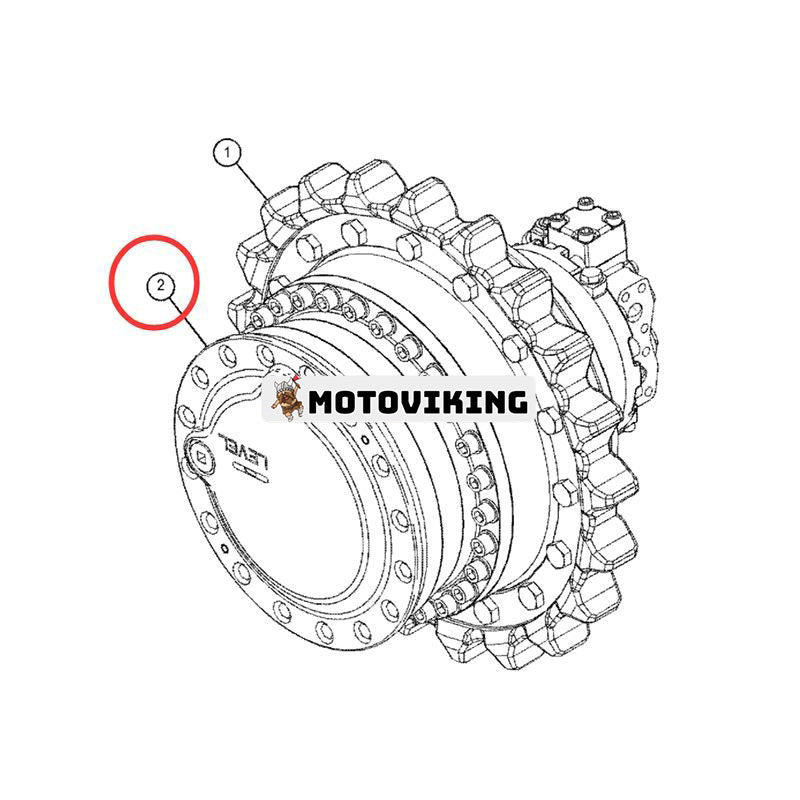 Reseväxellåda med motor 507-6561 för Caterpillar CAT grävmaskin 318E L 320 323 323D2 L 325F L