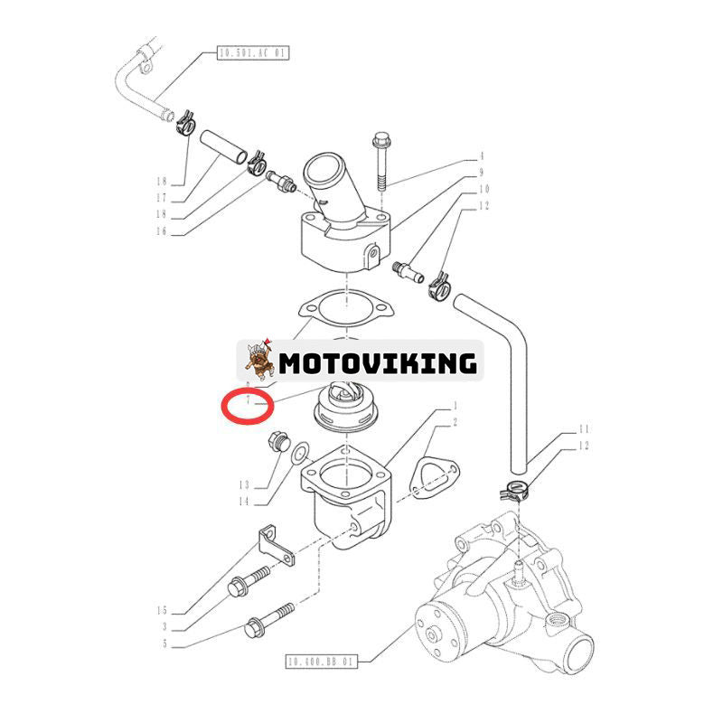 Termostat VAME994329 för Mitsubishi Engine 6DR5 D04EG Kobelco Grävmaskin ED160 Blade