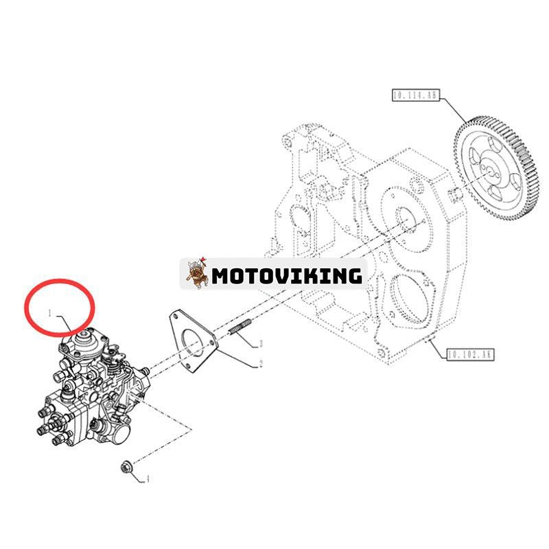 Bränsleinsprutningspump 2856014 för Kobelco Engine F4GE9484D J619 Grävmaskin ED195-8 SK170-8