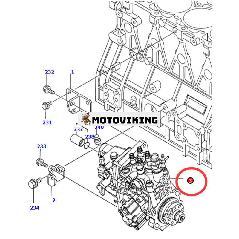 Bränsleinsprutningspump 729906-51330 för Yanmar Engine 4TNV94L Doosan Daewoo Komatsu Grävmaskin Solar 55-V Plus