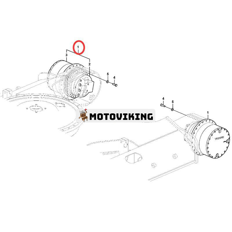 Resväxellåda med motor VOE14550250 för Volvo grävmaskin EC235 EC235C