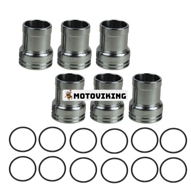 6 st Injektorhylsa med O-ring 227-1200 för Caterpillar CAT Engine C7 C9 C-9 Grävmaskin 324D 325D 329D 330D 336D