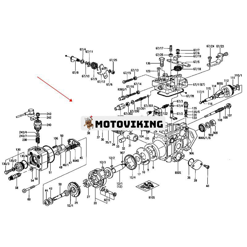 Bränsleinsprutningspump 9460614837 104742-7212 129672-51901 för Yanmar Engine 4JH3 4JH3-HTE 4JH3-DTE