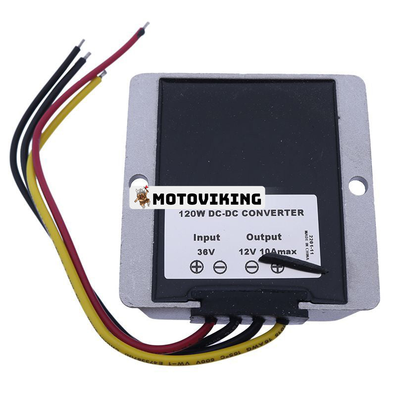 36V Steg ner till 12V 10A 120W DC-omvandlare spänningsreducerande regulator för golfvagn
