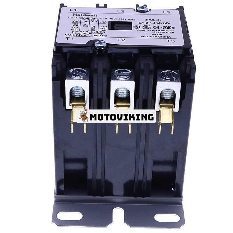 AC Definite Purpose kontaktor 3-polig 40FLA 50AMP 600V 42-104521-12 SA-3P-40A-24V