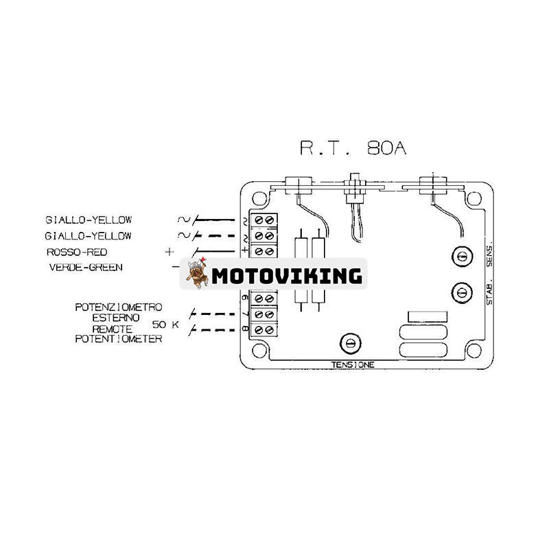 AVR Automatisk spänningsregulator RT80A för Mecc Alte Generator