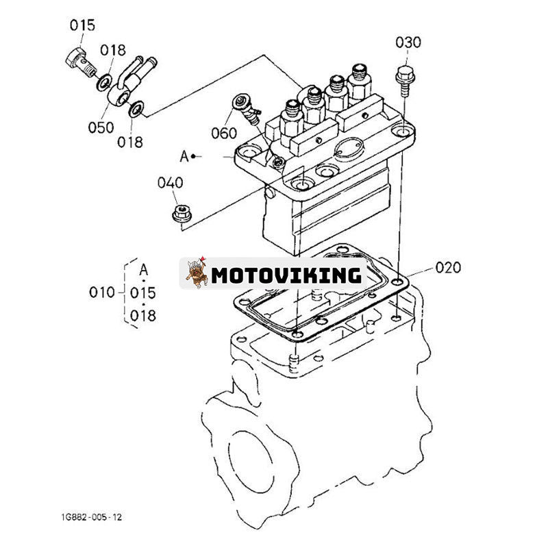 Bränsleinsprutningspump 1G517-51012 för Kubota Engine V3300