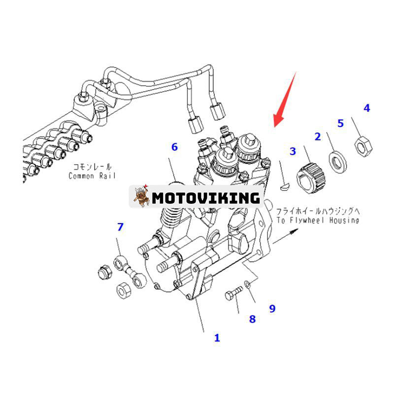 Bränsleinsprutningspump 6245-71-1101 för Komatsu Engine SAA6D170E Grävmaskin PC1250-8 PC1250-8R PC1250SP-8