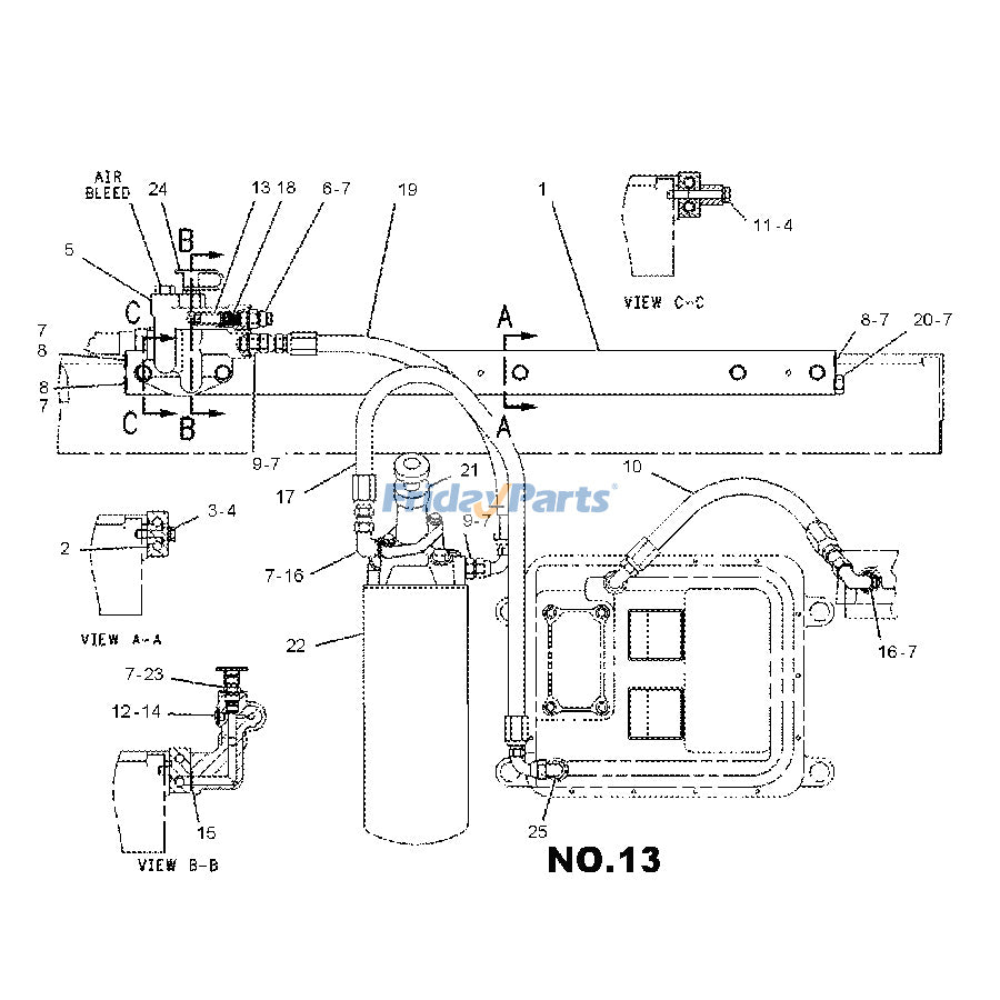 Bränsleledningsregulatorventil 104-1706 för Caterpillar 3176B 3176C 3196 C-10 C-12 motor CAT 65E 75C 75D 75E 85C 85D 85E 95E 345B 365B R1600