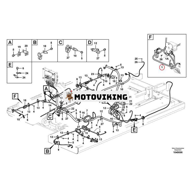 Ledningsnät VOE14612632 för Volvo Grävmaskin EC210B EC200B