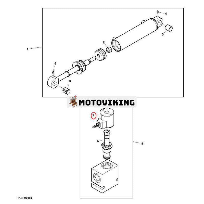 Magnetventilspole CB11493867 för John Deere Harvester 3520 3522