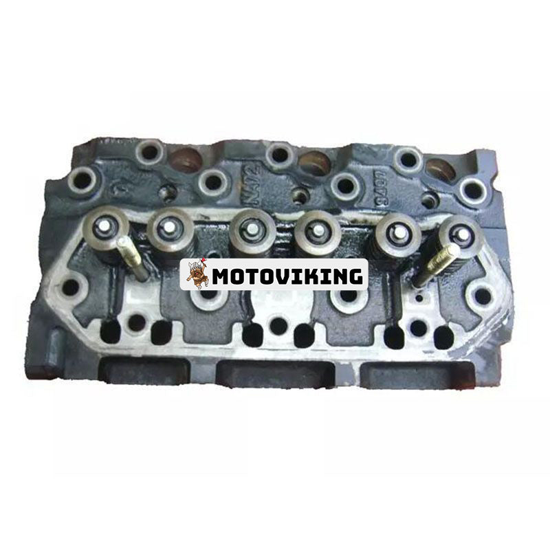 Motor 3TNA72 komplett cylinderhuvud med ventiler för Yanmar Grävmaskin YB10-2