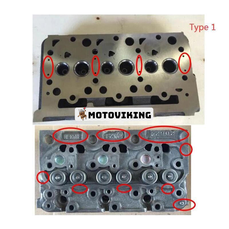 Motor D1462 komplett cylinderhuvud med ventiler för Kubota L1-225 L1-225DT L2250DT L2250F L2550DT L2550DT-GST L2550F L2550-TOW L2650DT L2650DT-GST L2650DT L2650DT-WET L2650DT-WET