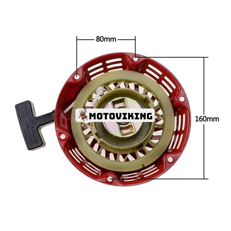 Pull Start Recoil Starter MIA10648 för Honda Engine GX120UT2 GX120UT1 John Deere Greensmower 220 E-Cut 220SL 180A 220A 220B 180B 260B 180C 180SL