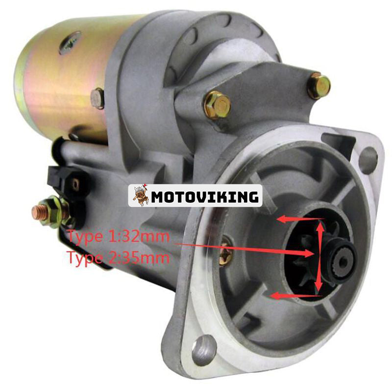 Startmotor 1280000960 för Isuzu Engine C-190 C-240 2AB1 3AB1 4FA1