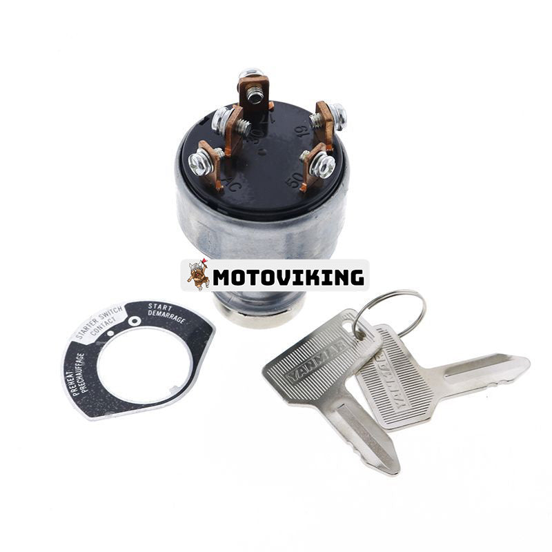 Stater Switch YM933110-00200 med 301 nycklar för Komatsu PC40FR-1 PC50FR-1 grävmaskin