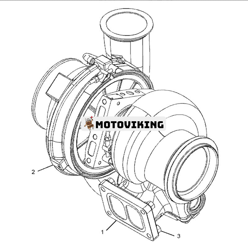 Turboladdare 417-7921 för Caterpillar CAT 374F L Grävmaskin C15 motor