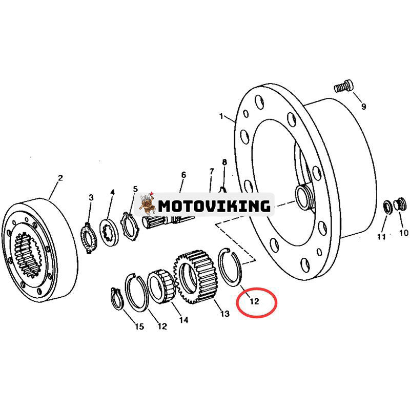 Snäppring L41159 för John Deere traktor 2755 2355 2750 2955 1850 1750