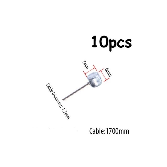 10 St 15 Mm Wre 1700 Mm Lång Kabel Med 7 Mm Barral Nippel Universal