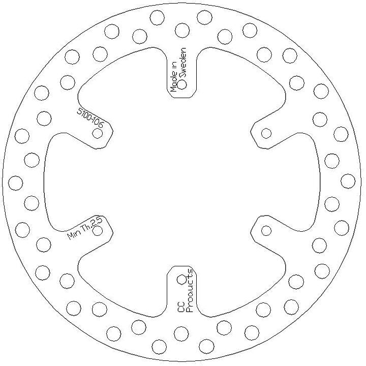 Skivbroms Bak Yz Yzf Oem 02