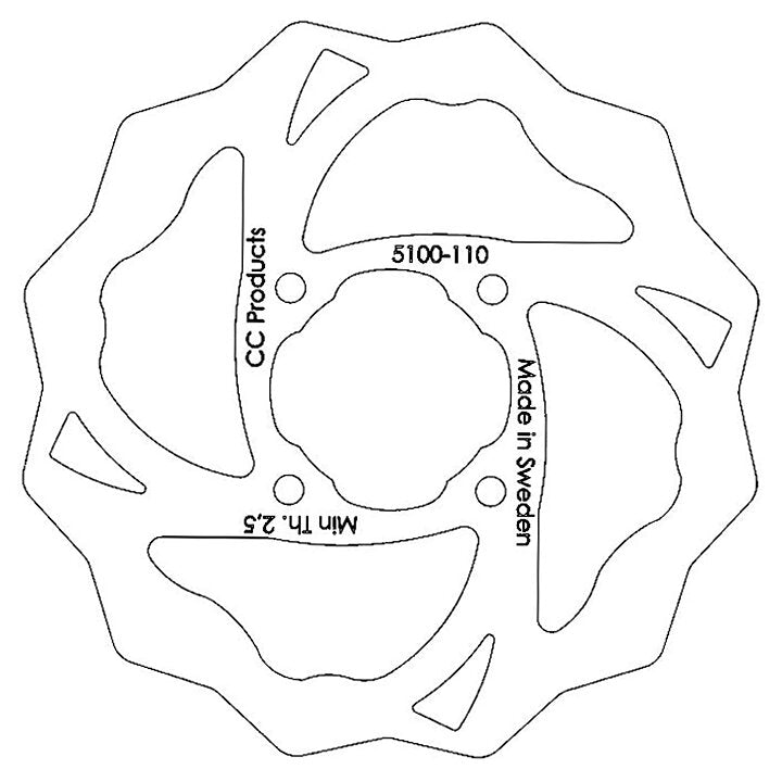 Skivbroms Bak Ktm65 Rund Cross-Center Produkt 5100-110