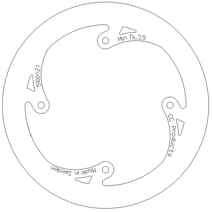 Skivbroms Bak Ktm85 Solid Cc Cross-Center Produkt 5100-121