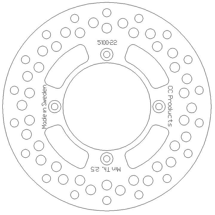 Skivbroms Bak Rm85 05> Cc Cross-Center Produkt 5100-122